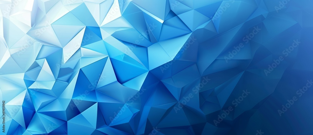 Poster abstract background showing blue geometric shapes creating modern design