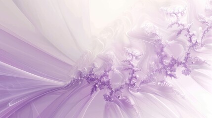 A minimalist background featuring a lavender fractal design on a soft white canvas