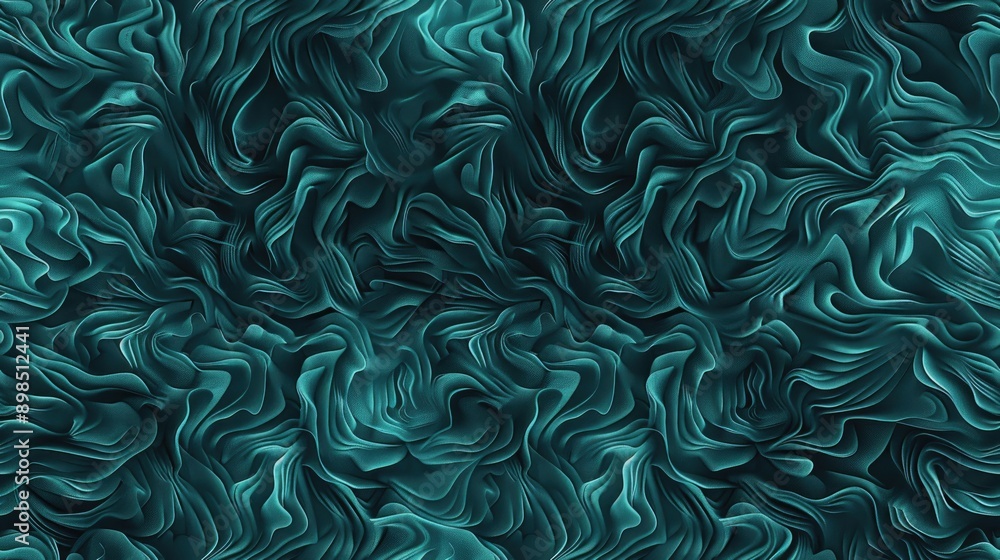 Poster abstract blue, white, and orange lines are set against a dark background. the lines appear to be wav