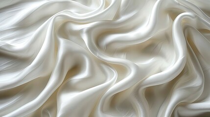 Fototapeta premium A white fabric with a wave-like pattern