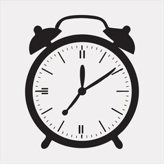 timer vector silhouette on a white background