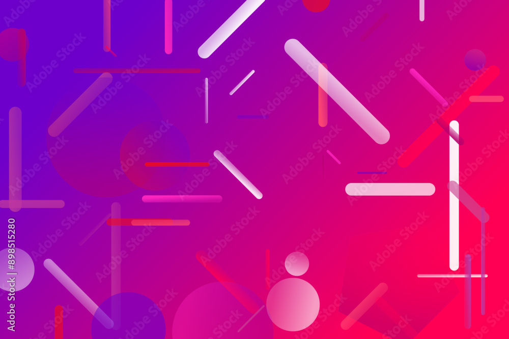 Aufkleber abstract random technology web site background - modern trendy geometric vector graphic