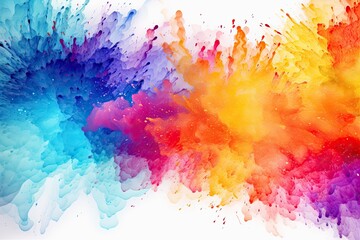 Fototapeta premium Abstract Watercolor Rainbow Splash Background