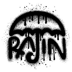 Spray Painted Graffiti umbrella icon Sprayed isolated with a white background. eps 10. © tedi