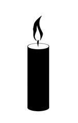 candle icon black line art vector logo