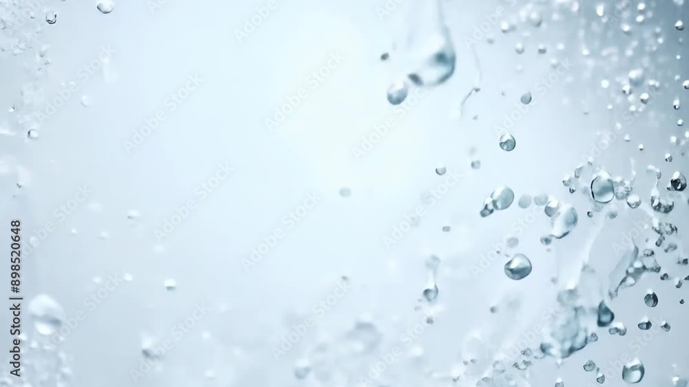 Aufkleber a drop of water falls creating splashes and waves against a light background. concept: refreshment a
