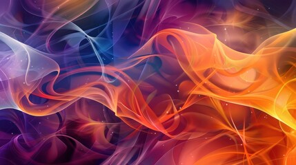 Obraz premium Fluid energy swirls in abstract smoke and fire abstract background design 