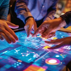 multiple hands using a large multi-touch