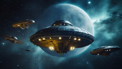 Obraz premium ufo in space