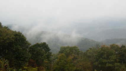 Morning fog in the mountains