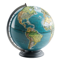 World Globe Isolated On Transparent Background