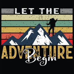 Hiking t-shirt design. Mountain t-shirt design.