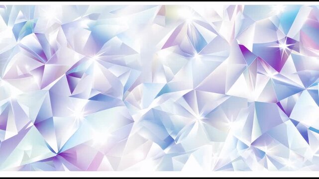 Abstract digital art with a dazzling array of crystal facets