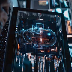 Detailed shot of a laptop screen showing a cybersecurity 