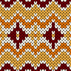 Seamless Knitted Pattern. Heart Cross Stitch Embroidery seamless pattern on background. Design for fashion texture,fabric,clothing,wrapping,print geometric ethnic oriental.