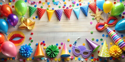 Party Fete Karneval Geburtstag  Dekoration Generative AI