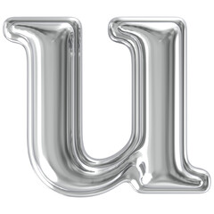 Obraz premium Silver Font u 3D