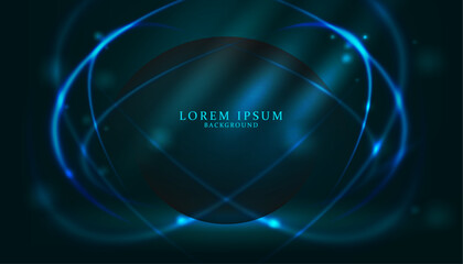 blue glowing curve lines patterns dark 3D modern technology and cover template,vector illustration digital abstract wallpaper element vector illustration.