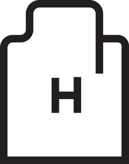 Search hotel line icon. Vector symbol in trendy flat style on white background. Hotel sing for design