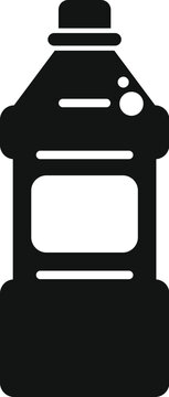 recommend clip art: Black silhouette of a bottle containing mouthwash, an essential oral hygiene product for fresh breath