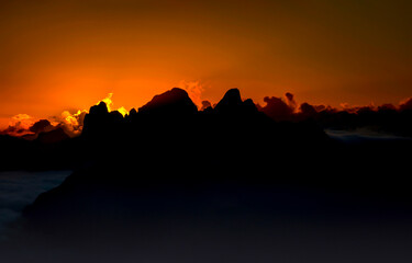 Orange sunset. Sunset sky