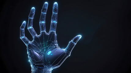 Artificial intelligence digital hand hologram