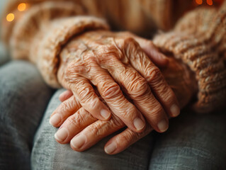 Fototapeta premium Hands of a senior man