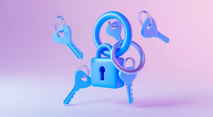 Fototapeta premium a 3d key