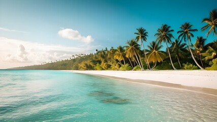 beach with palm trees