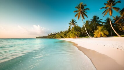 beach with palm trees