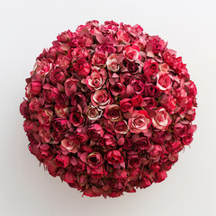 Fototapeta premium red rose bouquet on white background