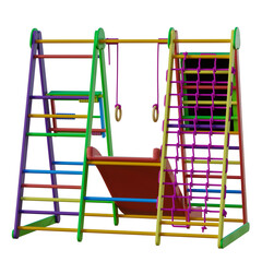 play structure, Childers paying tings, outdoor gym, play area, , no background, different design, png, white background, isolated, abstract, 3d model.