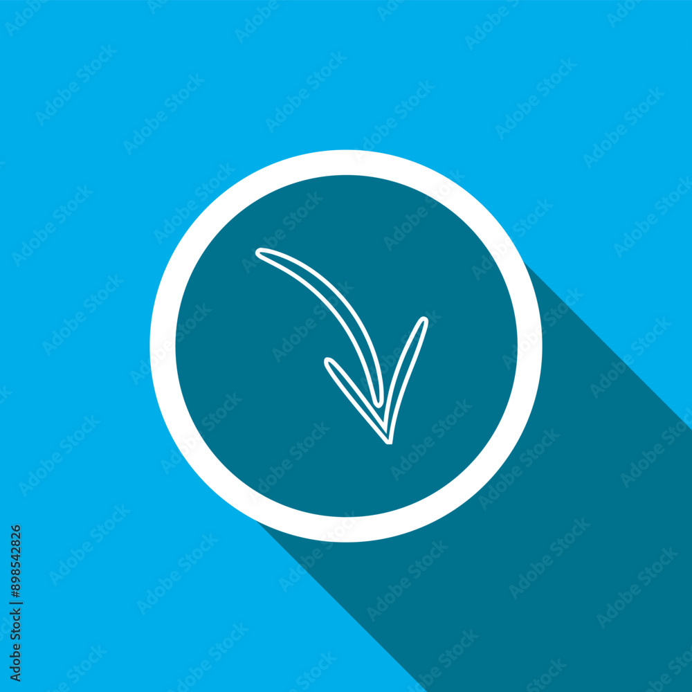 Poster curved arrow icon vector. arrow pointer icon vector in trendy flat style. arrow down icon image, arr