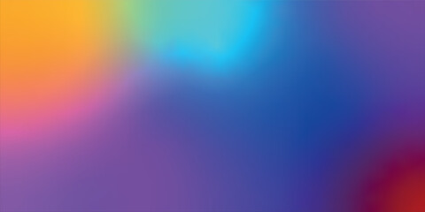 Abstract blurred gradient mesh background in bright rainbow colors. Colorful smooth banner template. Easy editable soft colored vector illustration in EPS8 without transparency.