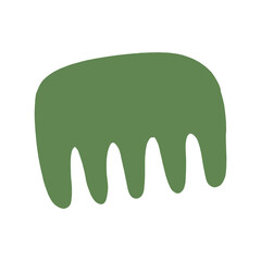 a green comb icon on a transparent background