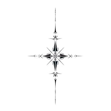 recommend clip art: Minimalist Black and White Compass Design