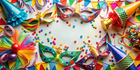 Obraz premium Party Fete Karneval Geburtstag Dekoration AI Generative