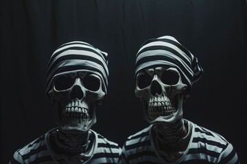 Two Skeleton Pirates Portrait