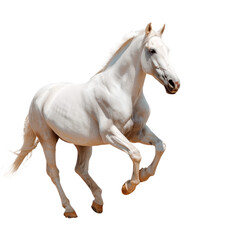 Obraz premium White horse. PNG element isolated on transparent background.