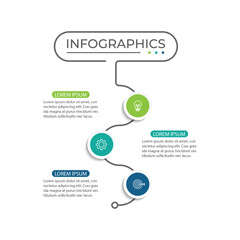 Business infographic template with 3 options or steps.