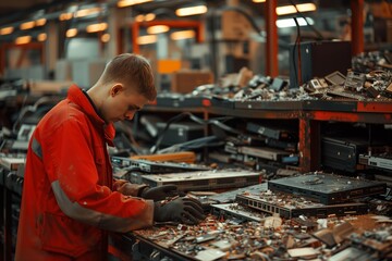 Efficient E-Waste Recycling: Separating Recyclables and Removing Hazardous Materials in Tech Facilities