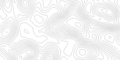 Topographic map background geographic line map with seamless ornament design. The black on white contours vector topography stylized height of the lines map. © Alibuss