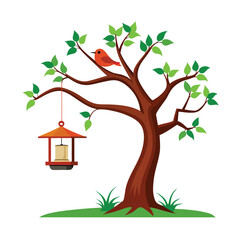 Different types of trees illustration