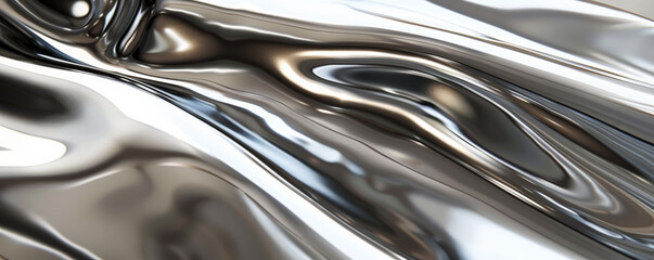 A smooth, polished steel surface with a glossy finish and modern, sleek lines.