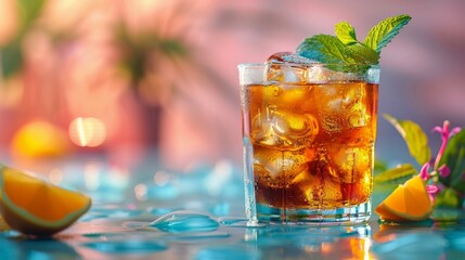 Close Up of a Drink on a Table