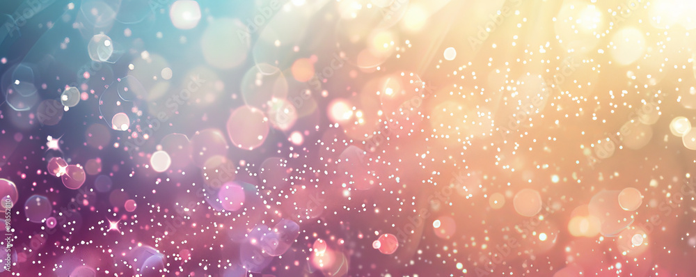 Wall mural a bright, light background with subtle, glowing particles and soft gradients, creating a magical and