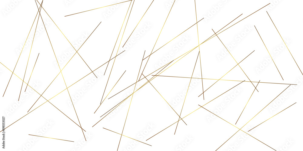 Wall mural abstract background with lines. golden lines on white paper. line wavy abstract vector technology li