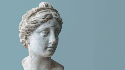 Fototapeta premium greek statue head generative ai