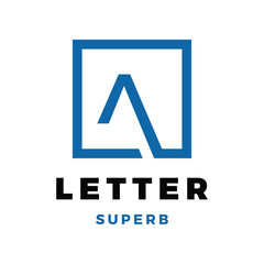 Fototapeta premium Initial Letter A Icon Logo Design Template