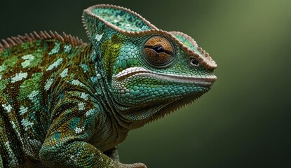 Obraz premium Vibrant Chameleon Close-Up